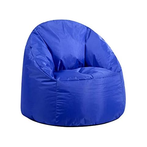 Urban Lifestyle Structured Canvas Round Back Bean Bag Chair, Royal Blue (NK658242) Cover