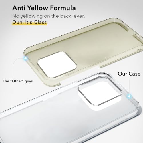 Image of DIZORO Compatible with Motorola Moto Edge 60 Fusion 5G Back Cover Case Clear,[ Anti Yellow ][Military Grade Protection] Hard PC Back Cover Transparent
