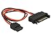 Produktbild DeLOCK 0,2 m, SATA 15p/Slim SATA 6p intern 0,2 m SATA schwarz, rot Stromkabel  elektrische Kabel (SATA 15p/Slim SATA 6p, Stecker/Stecker, Schwarz, Rot, 0,2 m, SATA 15-polig, SATA 15-polig, ger)
