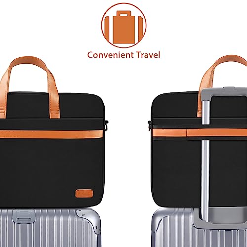 Ferkurn Laptop Bag Case Messenger Computer Bag for Women Men Briefcase with Shoulder Compatible with Macbook Pro/Air, HP Pavilion, XPS Latitude, ASUS, Acer, Samsung, Black, 17 17.3 Inch - Image 6