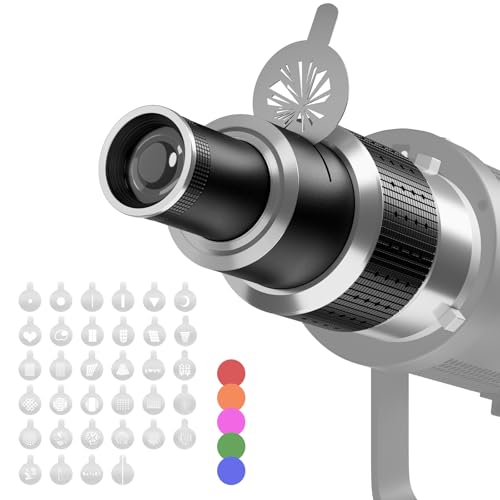 Soonpho Bowens Mount Optical Snoot Kit Spotlight GOBO Projector Attachment