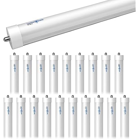 LUMINOSUM, T8 8 Feet LED Tube Single Pin, 40W (80W equivelant), FA8 Base, Milky Cover, Cool White 6000k, AC110-277V, ETL Certified, 20-Pack Cover