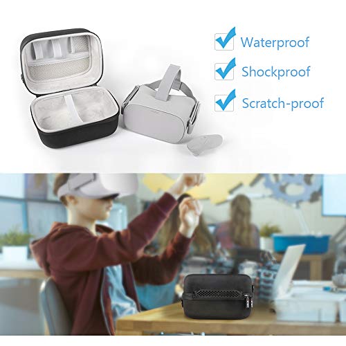 JSVER Funda para Oculus Go,Eva Duro Viaje Almacenamiento Llevar Bolsa Protectora para Oculus Go Realidad Virtual Headset Gamepad Juego Controlador Kit