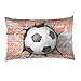 Poszewka na poduszkę piłka nożna piłka nożna cegła ściana poszewka na poduszkę miękka poszewka na poduszkę na zewnątrz poszewka na poduszkę 45 x 45 cm dla najlepszego przyjaciela, współpracownika, córki