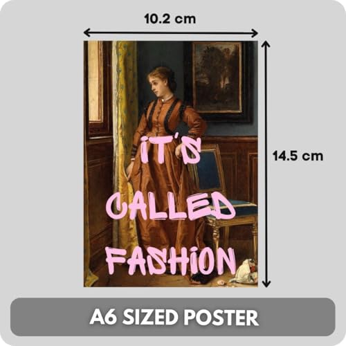 Image of 40-Piece Aesthetic Mini Poster Set (15x10 cm) - Vintage Art with Modern Quotes | Cute Aesthetic Wall Collage Kit for Room Decor, Dorm, Bedroom, Girls | Cottagecore, Y2K, Feminist Vibe (A 006)