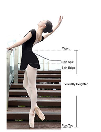 Daydance Black Women Ballet Skirts Pull On Bullet Point Skirts For Dance #TOP2
