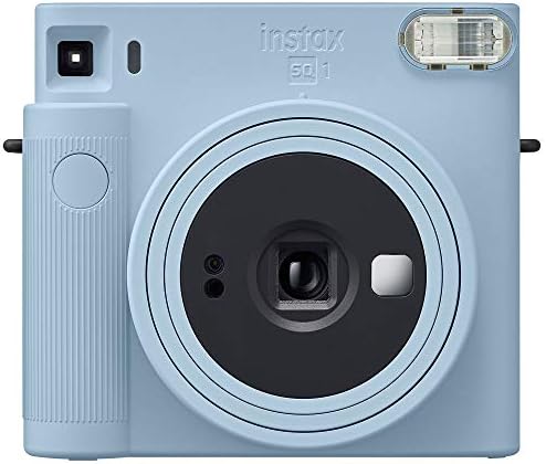 Instax SQUARE SQ1 instant film Camera, Automatic exposure and Built-in selfie lens, Glacier Blue & SQ1 Camera Case - Glacier Blue