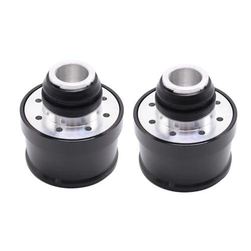2 Sets SHLPDFM Valve Cover Breather Black Billet Aluminum Push-in 1-1/4 Breather Holes With Grommet Fits for Ford Chevy Mopar SBC BBC 350 383 454