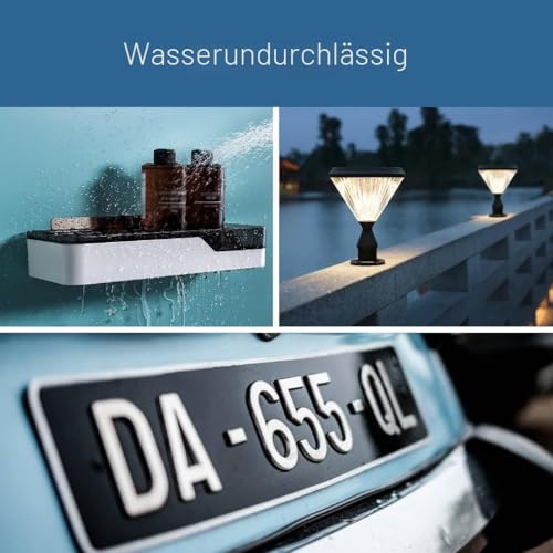 Dpm tapes - Doppelseitiges Klebeband 3M 1600T für den Innen- und Außenbereich, wasserdicht, für schwere Gegenstände, PE-Schaum, Befestigung von Gegenständen, Bildern (9 mm x 3 m)