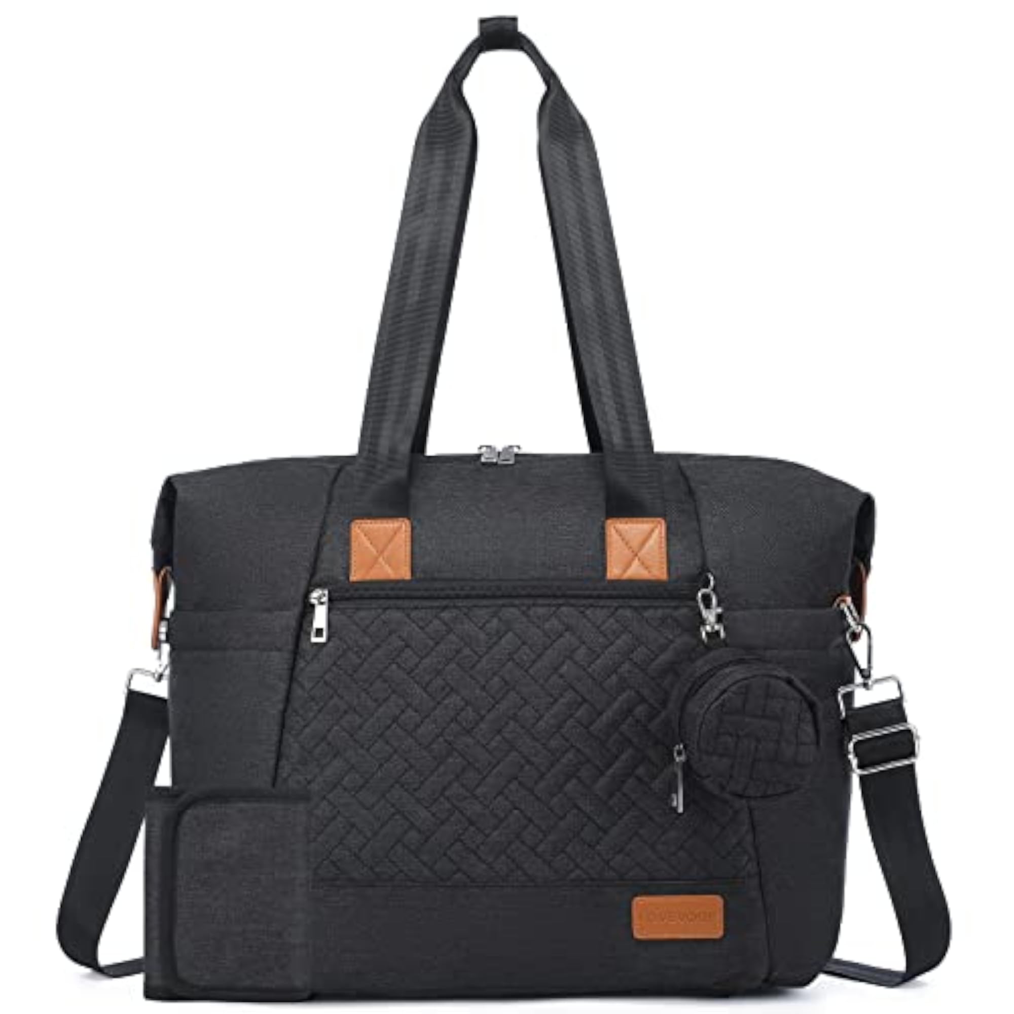 Large Baby Diaper Bag Tote, Dark Gray