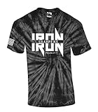 Iron Sharpens Iron Proverbs 27:17 Heavy Metal Logo Bible Scripture Mens Christian Tshirt Jesus Cross Short Sleeve T-Shirt Graphic Tee-Black Tie Dye-Large