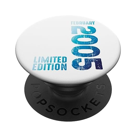 Febrero 2005 Año 2005 Retro 2005 Vintage 2005 Edición PopSockets PopGrip Intercambiable