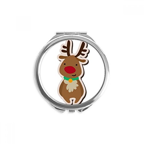 Miroir rond maquillage de poche aux motifs de Noël pour offrir