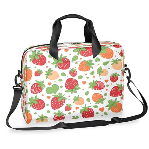 Bolso para laptop con diseño de fresa para portátiles 13-16 in miniatura 1