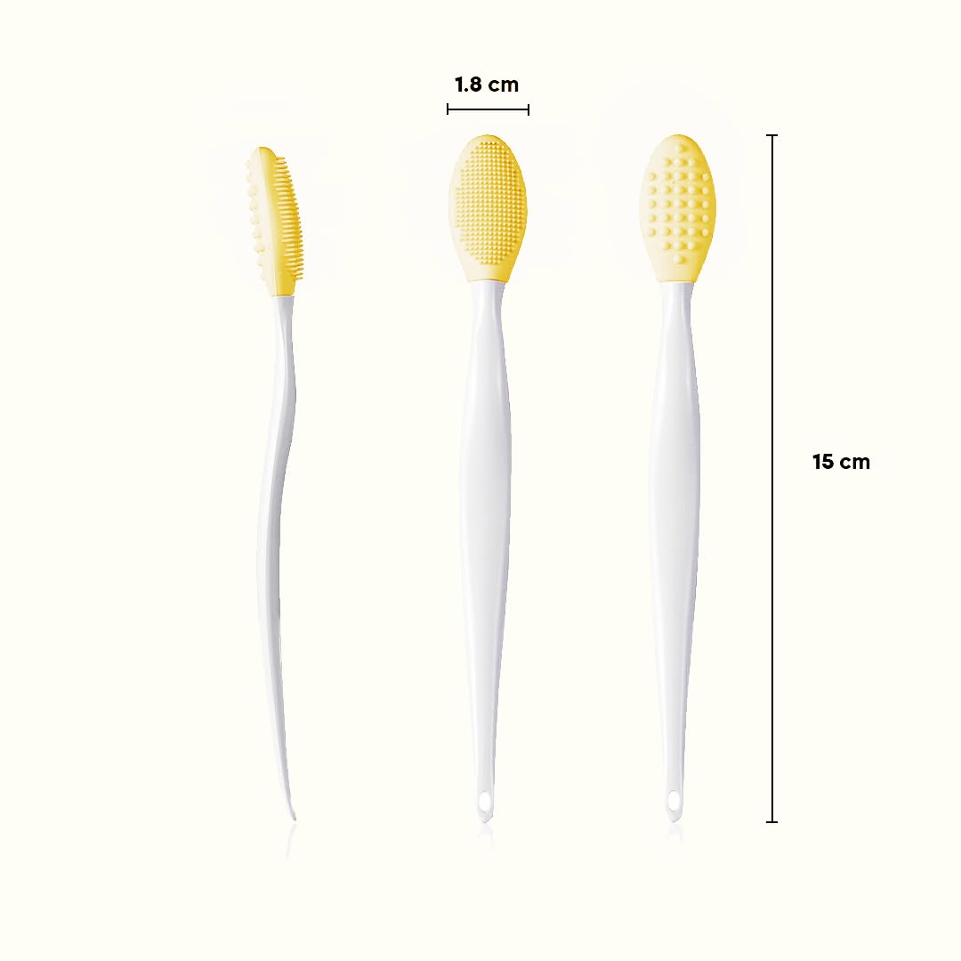 Gleva Silicone Skincare Lip/Nose Exfoliator Deep Cleaning Blackhead Remover Facial Cleansing & Face Scrubber Brush, Smoother And Fuller Lip Appearance Pack Of 1 (Assorted) 3
