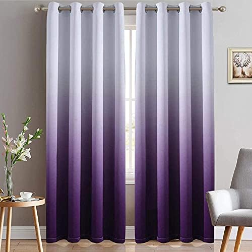 purple curtains