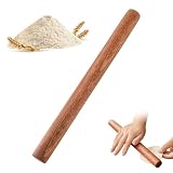 svpfuo Nudelholz aus Massivholz, Teigroller aus Schwarzem Sandelholz, Teigroller Holz, Durchmesser 2,5 cm, Länge 30 cm, Geeignet für Käse, Kuchenboden, Kekse, Gebäck, Brot (Dübel)