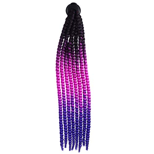 Trenza para casco de moto Gatuida con ventosa reutilizable negro azul y morado