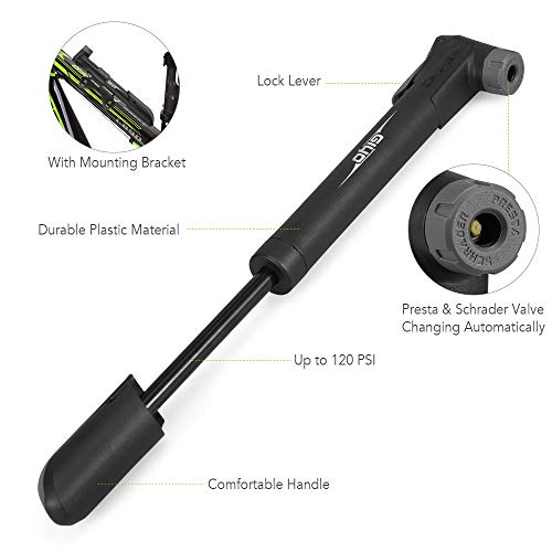 Leeofty Mini Bomba De Bicicleta Da Bomba de 120PSI de Alta Pressão Da Bomba de Ar Da Bicicleta Kit d