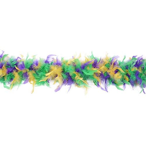 Handy Lidy 60G 72" Long Light Weight Chandelle Feather Boa Women Adult Turkey Boas For Party Costume-Mardi Gras #TOP2