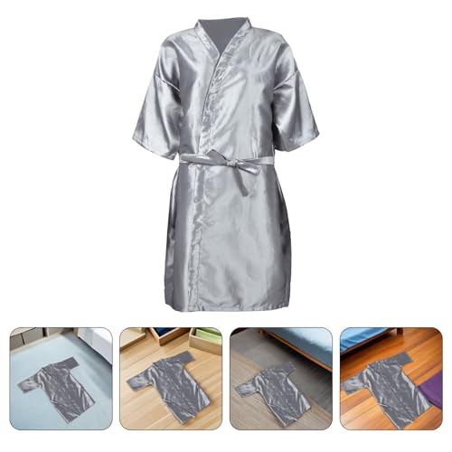 Salon Barber Capes para Clientes, 2 piezas, Bata Gris Plata con cierres a presión, Delantales transpirables para corte y tinte de cabello en salones profesionales miniatura 7