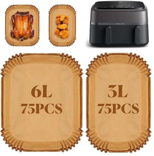 150 teglie da forno per friggitrice ad aria per Philips Double Basket Air Fryer serie 3000 6L/3L NA350, teglie da forno senza BPA per friggitrice ad aria per Philips serie 5000 NA550