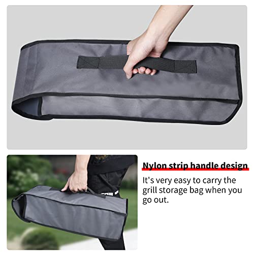 Yujhon 142735 Grill Utensil Accessory Storage Bag Grey Waterproof Bbq Tool Storage Bags Grill Tools Foldable Barbecue Appliance Bracket Bag thumb #4