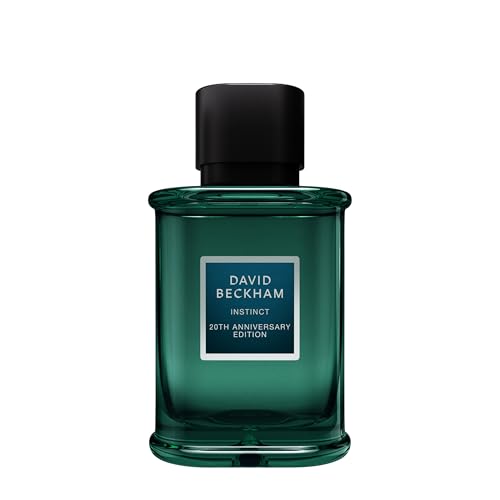 David Beckham Instinct Eau de Parfum für Männer, 20th-Anniversary Edition mit Bergamotte, Apfel-Akkord und Cashmeran, 50 ml