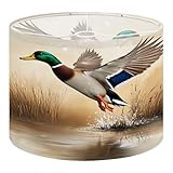 Linen Drum Lamp Shades 1 Pack, Easy Assembly 13’’Wx10’’H, Vintage Animal Wall Art Baby Boy Room Farmhouse Animal Posters Replacement Lampshades for Floor Lamps Table Lamps Modern Farmhouse Lampshade