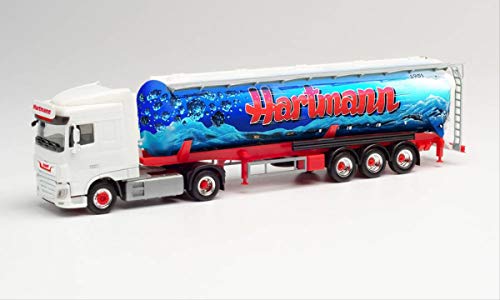 Tracteur DAF XF Euro 6 SC Herpa silo Hartmann miniature HO 1/87