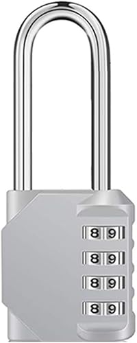 Candado de combinación reiniciable de 4 dígitos con combinación, candado de combinación impermeable y resistente al aire libre para casillero de