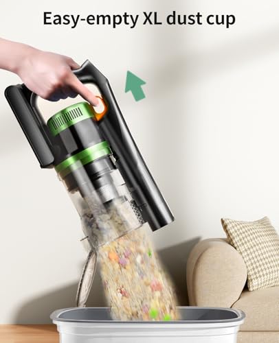 Cordless Vacuum Cleaner, 550W/45KPA Vacuum Cleaners for Home, 60Mins Anti-Tangle Stick Vacuums with Rechargeable Battery, Dual-Handheld Lightweight Vacuums with Aromatherapy for Pet Hair Carpet Floors