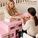 Waktavel Manicure Table Nail Desk Makeup Vanity Desk, Professional Nail Station Beauty Technician Desk with Storage Drawers for Girls Bedroom Living Room Home Office