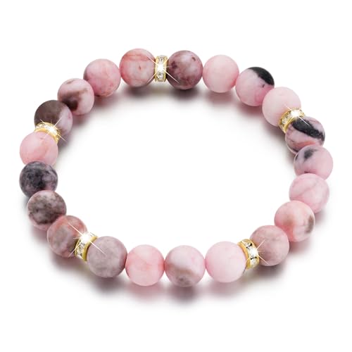 Beaded Bracelets for Women, Healing Anxiety Relief Crystal Chakra Bead Bracelet, Stress Relief Stretch Bracelet Birthday Gifts For Women