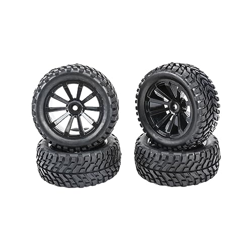 Pneus pré-collés 12mm pour voiture rallye 1/16 et 1/18 MJX 16207 RCAWD