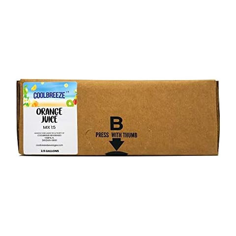 Coolbreeze Beverages Premium Flavor Syrup Juice Concentrate - 2.5 Gallon BIB Bag In Box - Orange Juice Cover