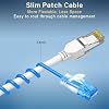 Cat 6a Ethernet Cable 0.5ft (24-Pack) - Cat6a Patch Cable, Cat 6a Patch Cable 28AWG 10Gbps for Data Centers,Cat6a Ethernet Cable, Network Cable, Internet Cable (Blue, 0.5FT 24Pack)