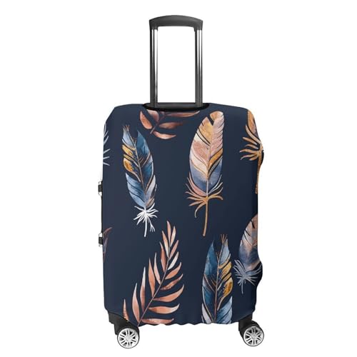 Feathers And Leaves Luggage Cover Protector Anti-Scratch Suitcase Cover Washable Luggage Covers Fits 19-21 Inch Luggage4