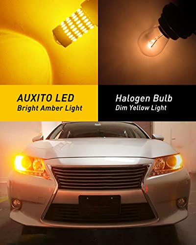 Image of AUXITO 3157 LED Bulbs Amber for Turn Signal Lights, Super Bright 3056 3156 3057 4157 LED Bulbs with Projector for Turn Signal Blinker Reverse Back Up Parking Marker Brake Tail Lights