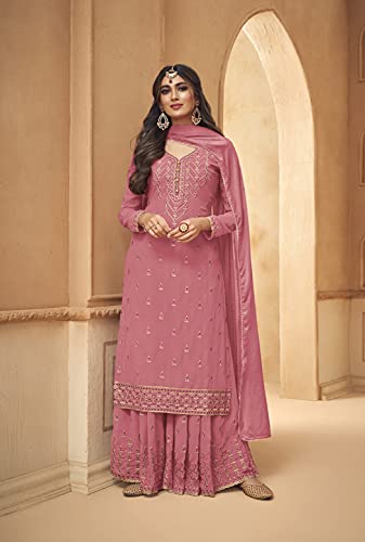 Elegant Pink Ready to Wear Salwar Suit for Women - Perfect for Weddings and Parties, Size Small - Image 4