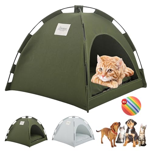 Amazon | 猫 テントハウス 夏 犬 テント ベッド 折りたたみ
