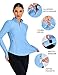 BMJL Womens Sun Protection Shirts Workout Long Sleeve Tops Quick Dry Slim Fit Shirt Golf Jackets 2025(XL,Light Blue)
