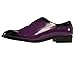 Bolano Brayden Men's Oxford Dress Shoes - Exotic EEL Skin Formal Dress Shoes for Men with Black Burnished Toe - Designer Formal Shoes with Lace Tie (Purple/9.5)