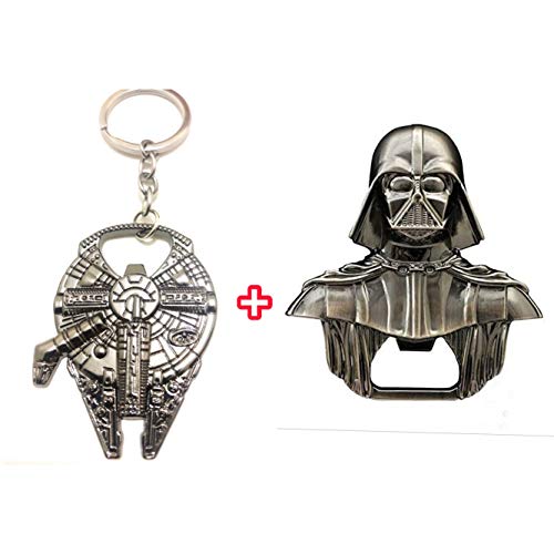 2 Pcs Star Wars Bottle Wine Opener Bottle Zinc Alloy Black Knight Darth Vader Outdoor Tool - Wine Bottle Opener Kitchen Tools for Souvenirs Kitchen Tools for Souvenirs & Gift - Image 2
