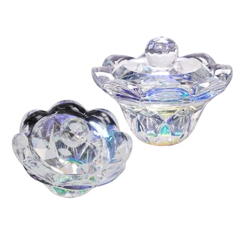 2 piezas de taza acrílica para mezcla de esmalte de uñas