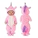 ebuddy Rosa Lächeln Gesicht Einhorn Puppe Kleidung Set für 43cm / 17 Zoll Neugeborene Babypuppen Dazu gehören Strampler und Schuhe (Keine Puppe)