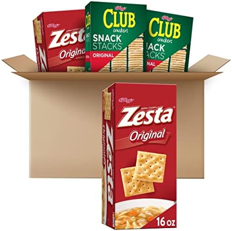 Kellogg’s Club and Zesta Crackers, Soup Crackers, Party Snacks, Variety Pack (4 Boxes)