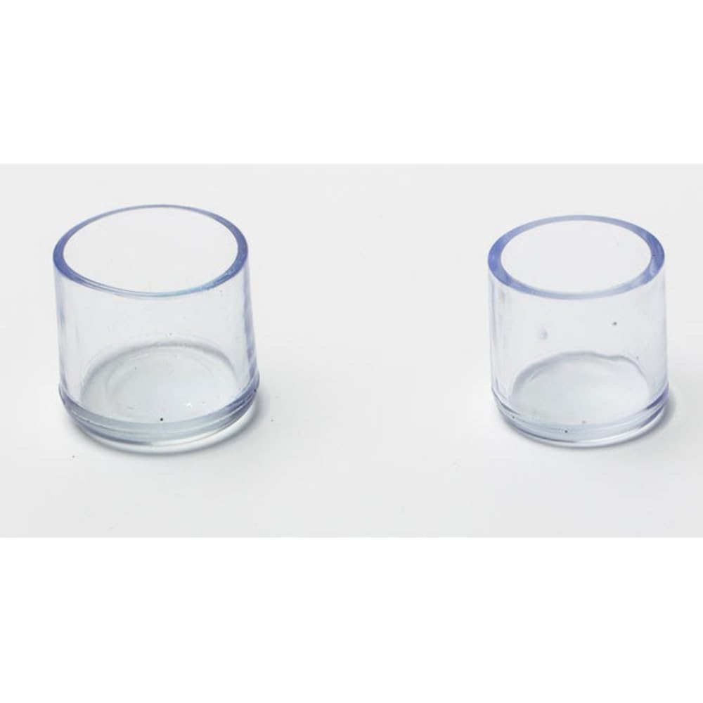 8 tappi per gambe della sedia, rotondi, in PVC, per gambe della sedia, spessi, antiscivolo, resistenti all'usura, per la protezione dei pavimenti, trasparenti, 22 mm