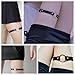 Adjustable Elastice 2 Rows Leather Leg Harness Garter Belt Punk Gothic Thigh Ring Garter (Black with Ring & Cat)