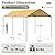 GOJOOASIS 10x20 Carport Heavy Duty Portable Garage Shelter Metal Car Canopy Tent with UV-Resistant & Weatherproof Top Cover for RV & Vehicles (Yellow, 10x20 Without sidewalls)